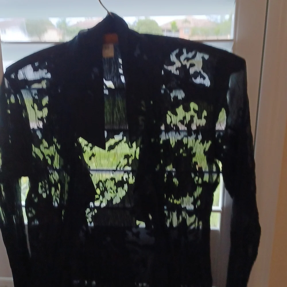 Black sheer evening top - Picture 1 of 11